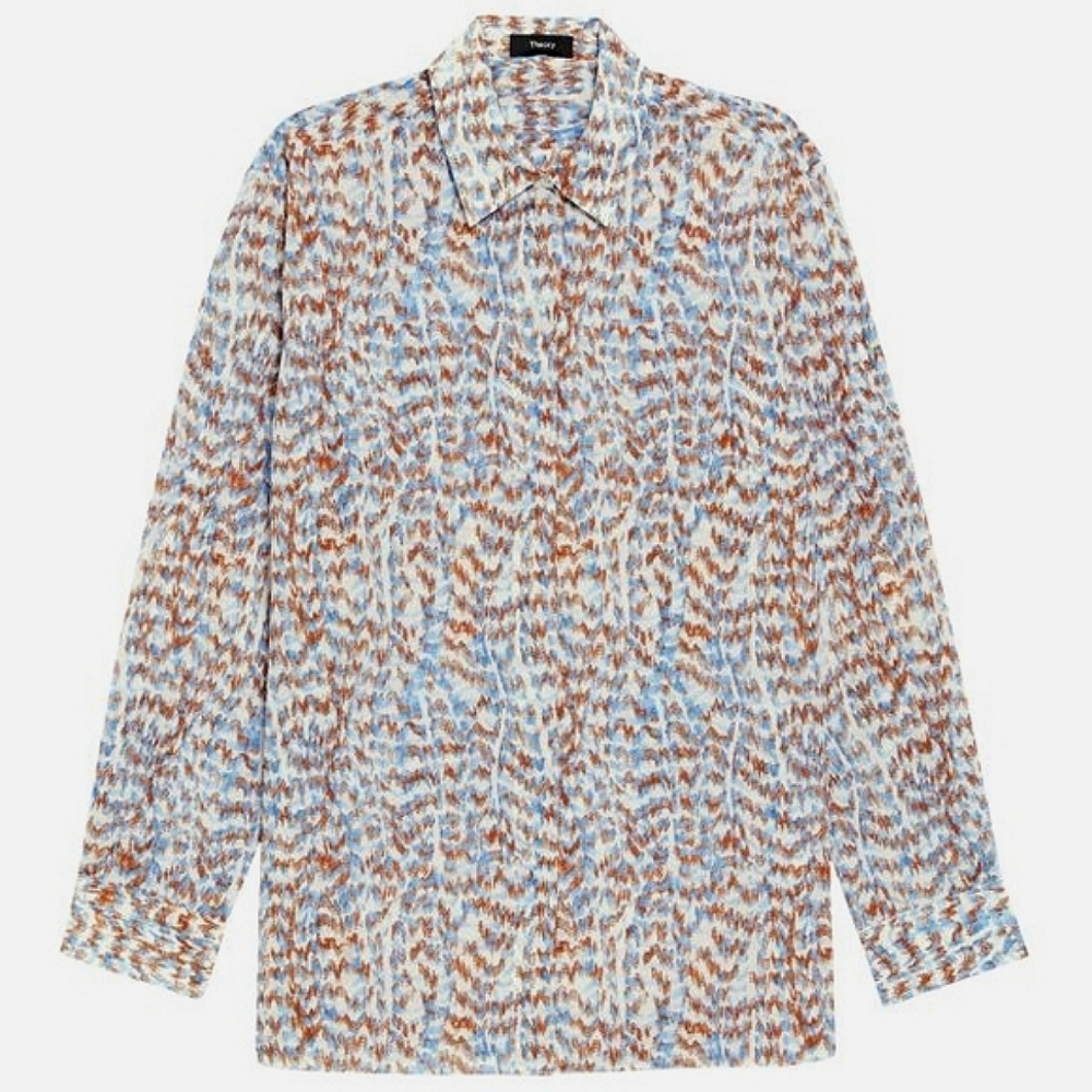 Theory Classic Menswear Shirt, Dessert Lawn, Size M
